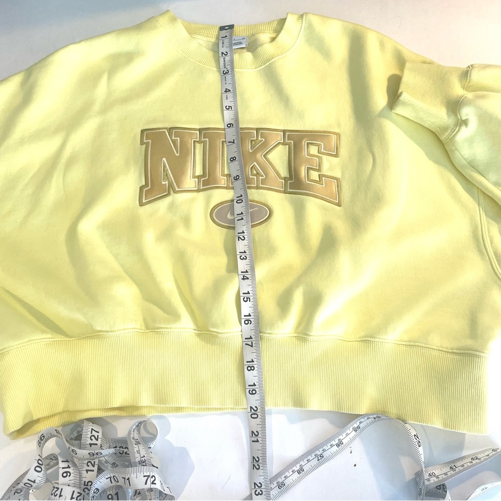 Nike Yellow Logo Crewneck Sweatshirt - Picture 9 of 11